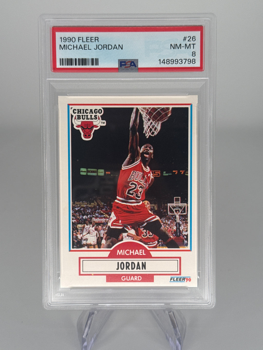 Michael Jordan 1990 Fleer, PSA 8