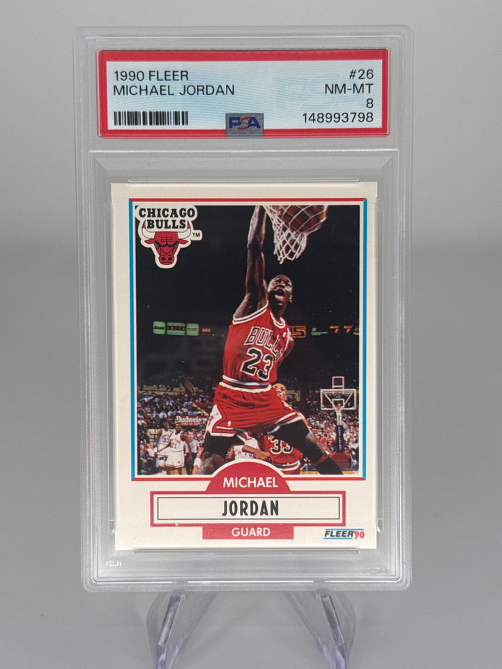 Michael Jordan 1990 Fleer, PSA 8