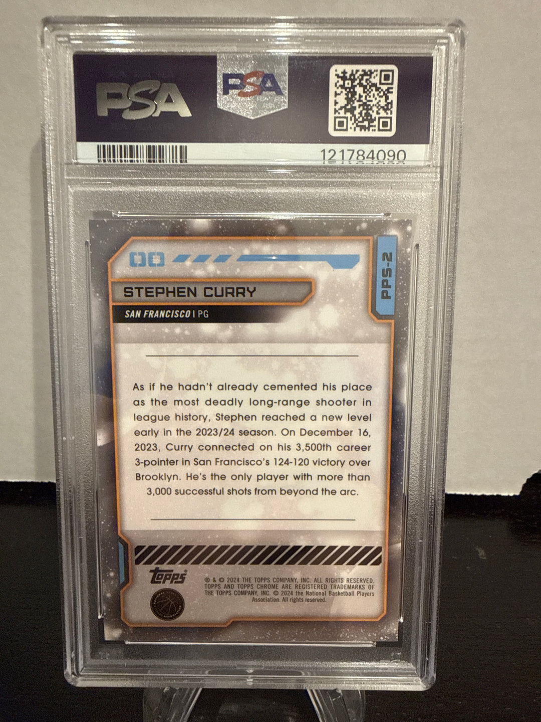 Stephen Curry 2023 Topps Chrome Cosmic Planetary Pursuit Sun SSP Case Hit, PSA 10 Gem Mint