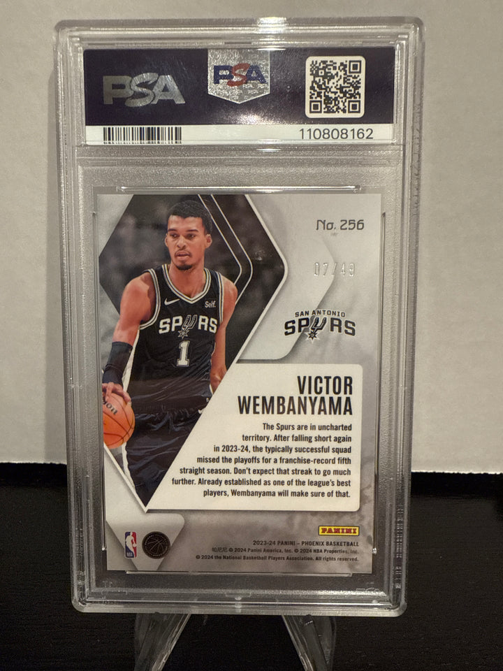 Victor Wembanyama 2023-2024 Panini Phoenix Bronze Lazer Rookie, 07/49, PSA 10 Gem Mint
