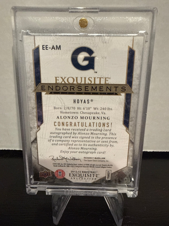 Alonzo Mourning 2012-2013 Upper Deck Exquisite Endorsements Auto, 53/99