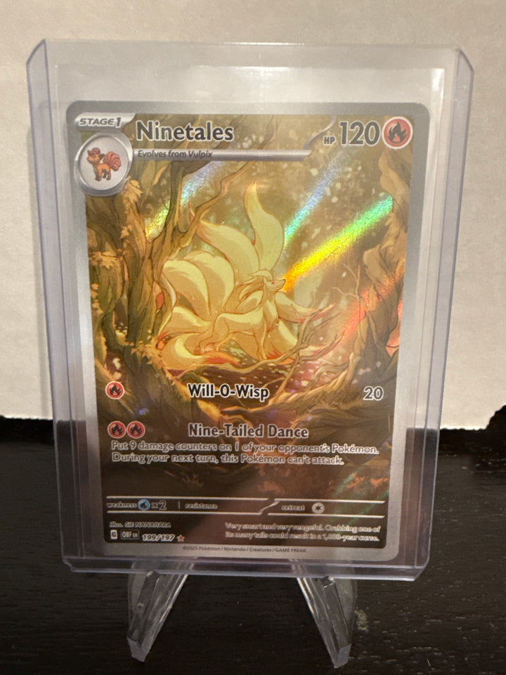 Pokemon TCG 2023 Ninetales Obsidian Flames Rare Holofoil, 199/197