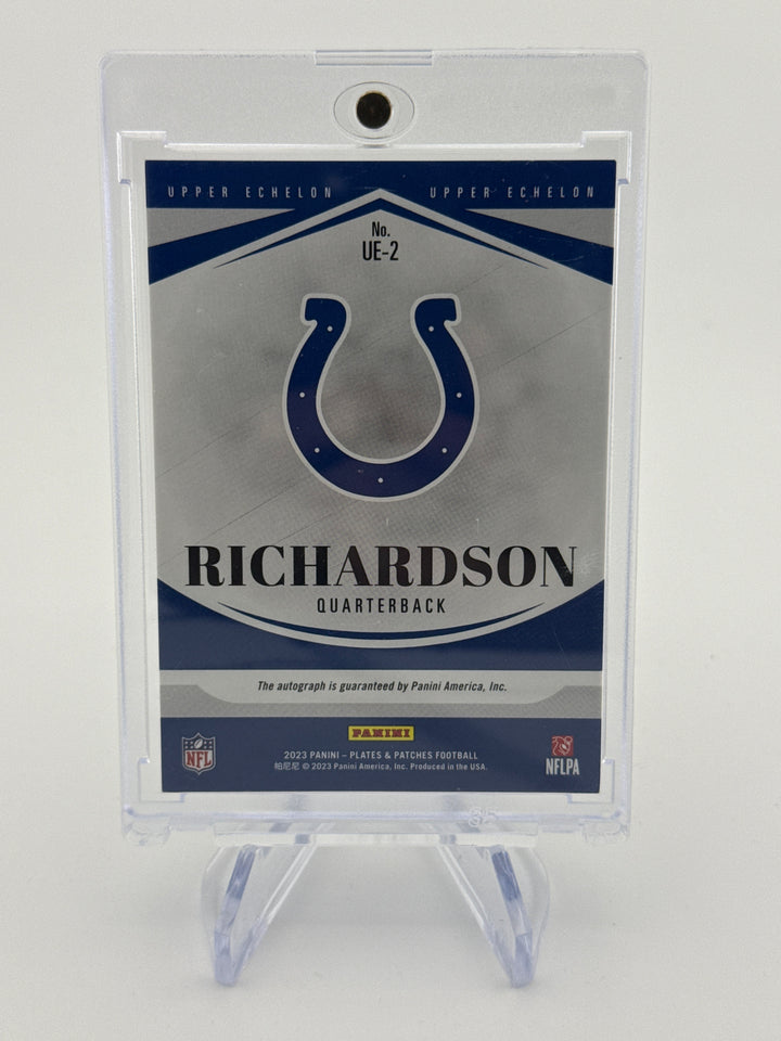 Anthony Richardson 2023 Panini Plates & Patches Rookie Auto, 39/75