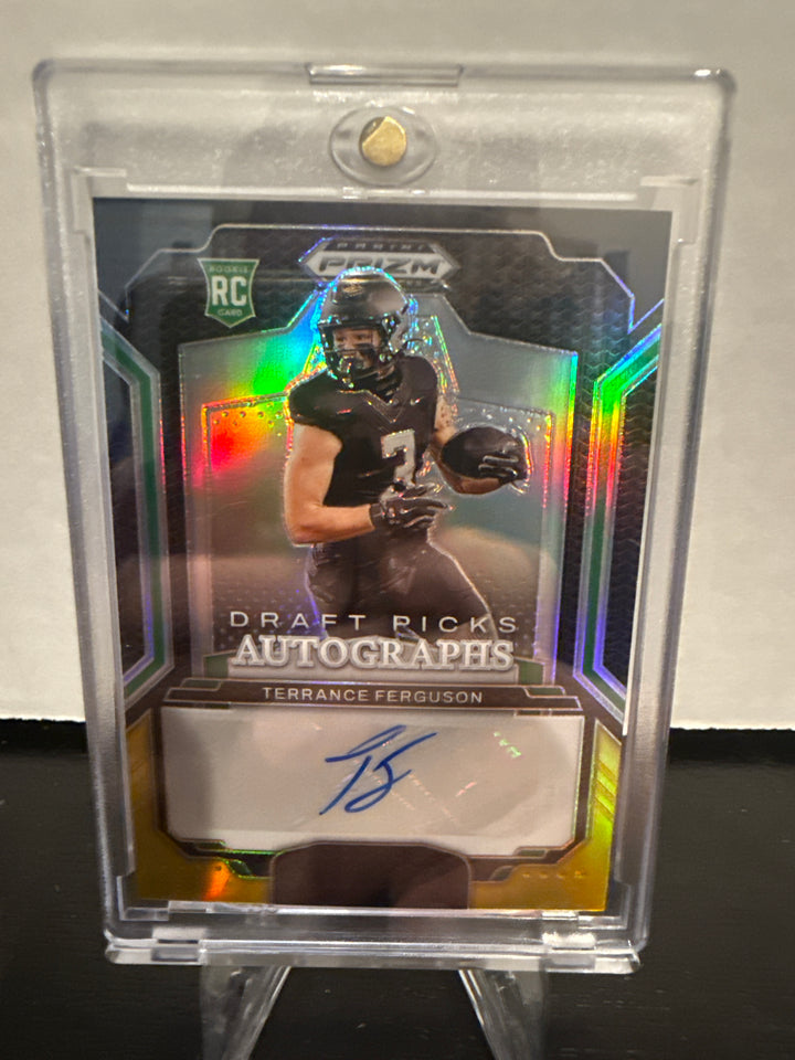 Terrance Ferguson 2025 Panini Prizm Draft Picks Black/Gold Rookie Auto, 2/5