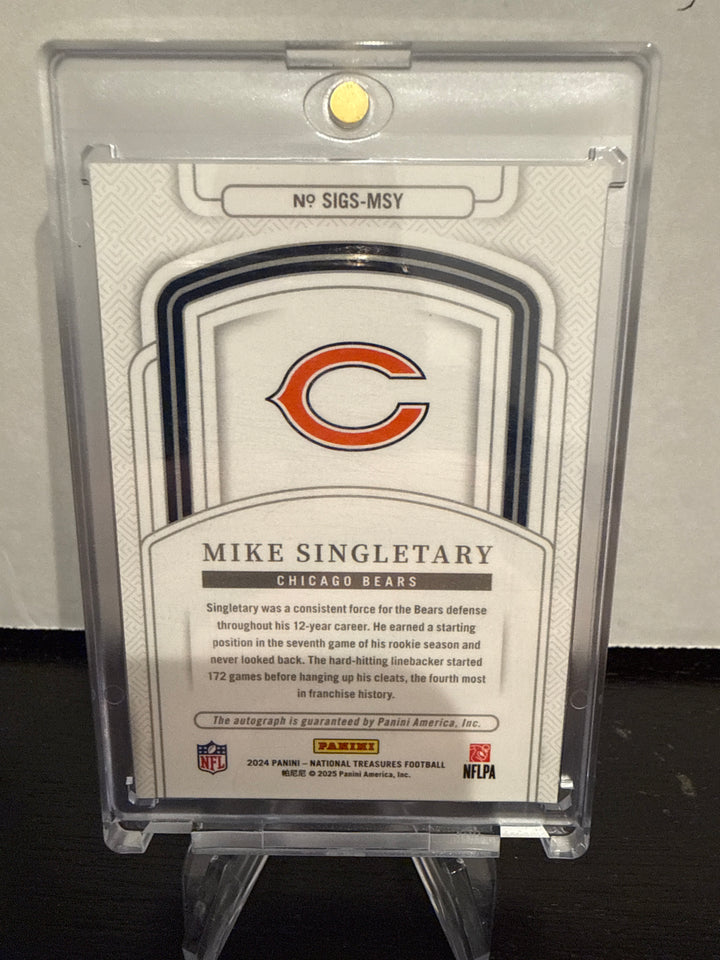 Mike Singletary 2024 Panini National Treasures Auto, 91/99