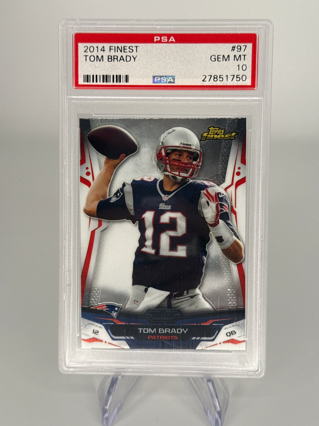 Tom Brady 2014 Topps Finest, PSA 10 Gem Mint
