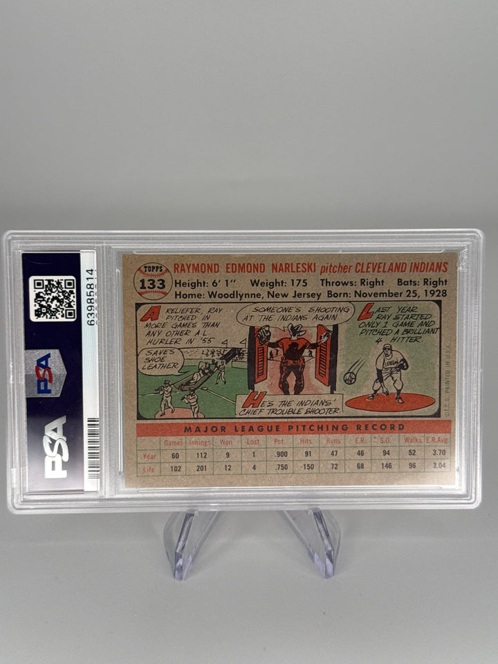 Ray Narleski 1956 Topps Gray Back, PSA 5