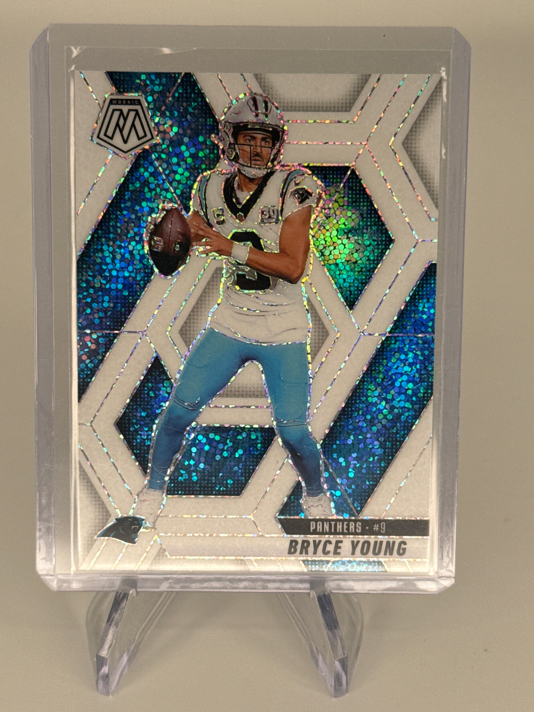 Bryce Young 2025 Panini Mosaic White Sparkle SSP