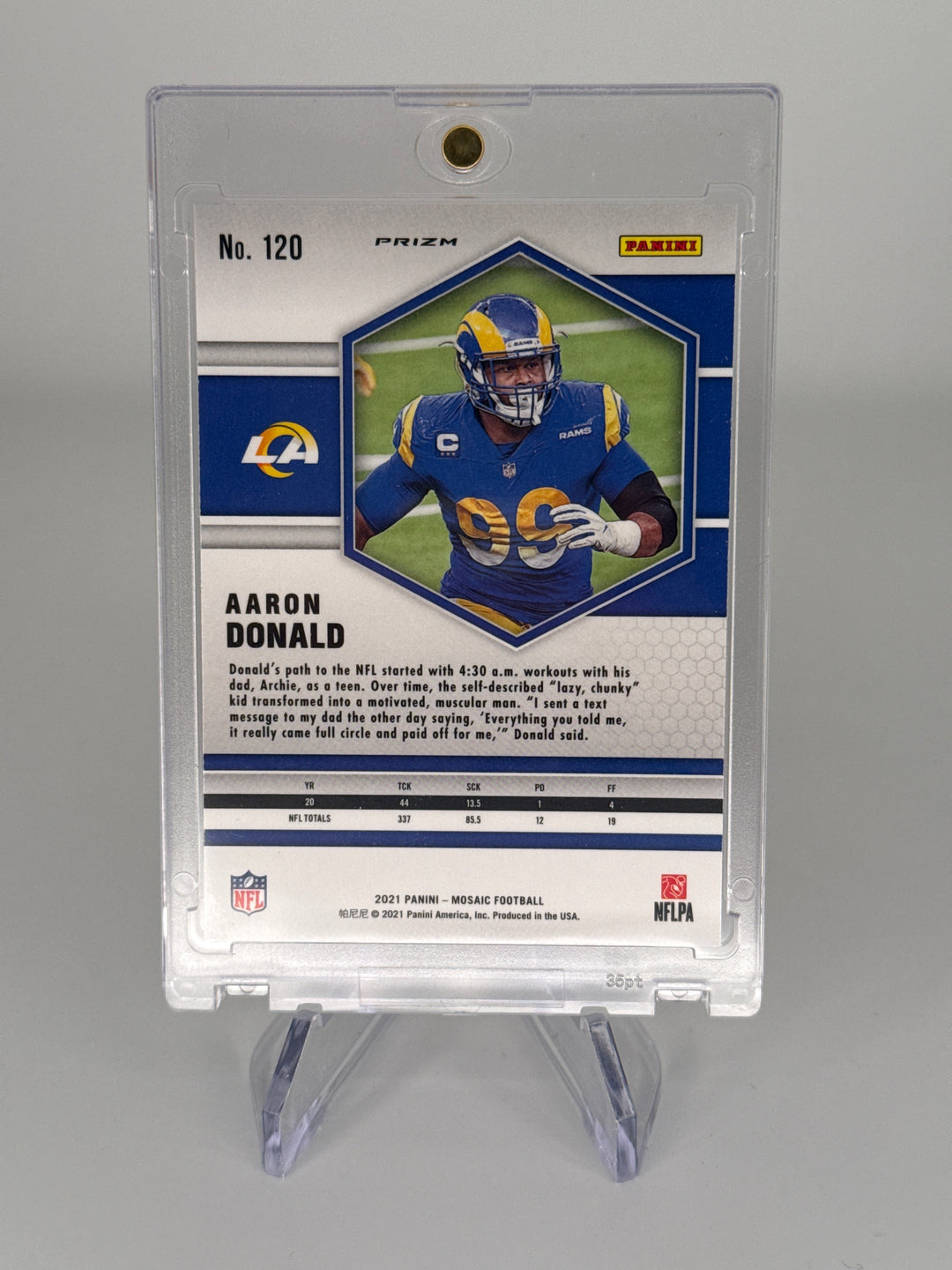 Aaron Donald 2021 Panini Mosaic Honeycomb SSP