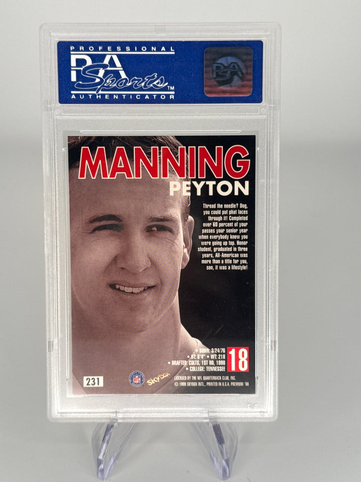 Peyton Manning 1998 Skybox Premium Rookie, PSA 9 Mint