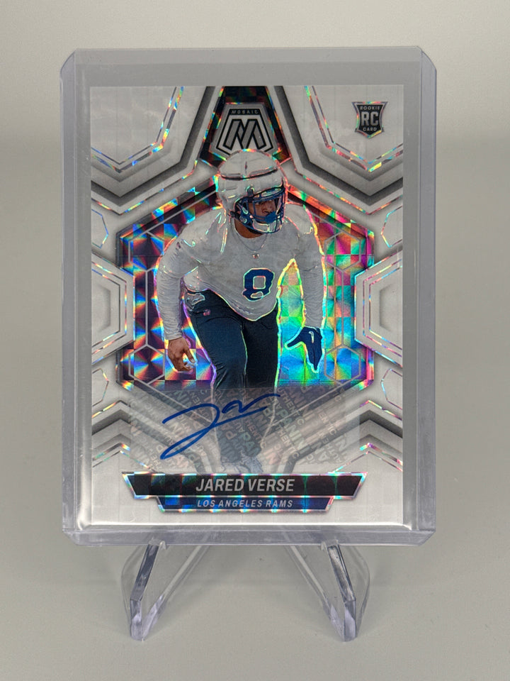 Jared Verse 2024 Panini Mosaic White Mosaic Rookie Auto