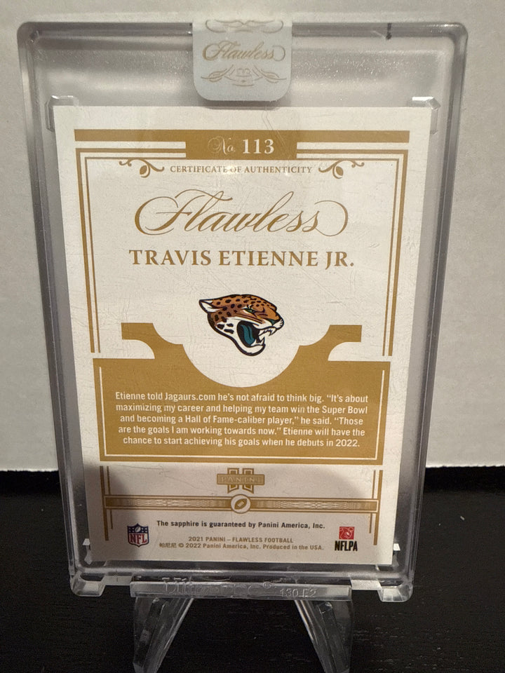 Travis Etienne Jr. 2021 Panini Flawless Sapphire Rookie, 07/15