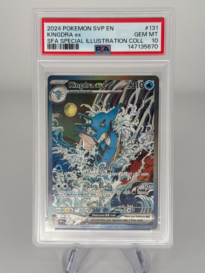 Pokemon TCG 2024 Kingdra EX Shrouded Fable Black Star Promo, 131, PSA 10 Gem Mint
