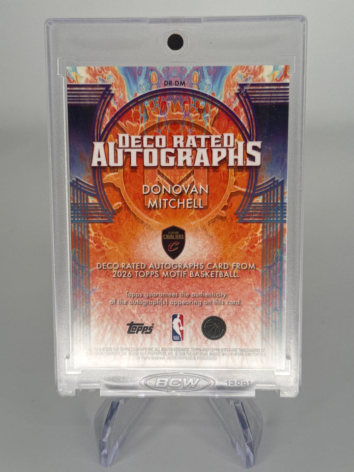 Donovan Mitchell 2026 Topps Motif Deco Rated Orange Auto, 11/25