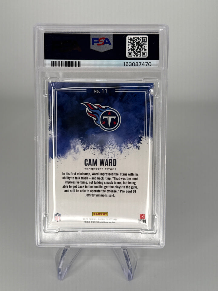 Cam Ward 2025 Panini Phoenix SSP Case Hit Color Blast, PSA 9 Mint
