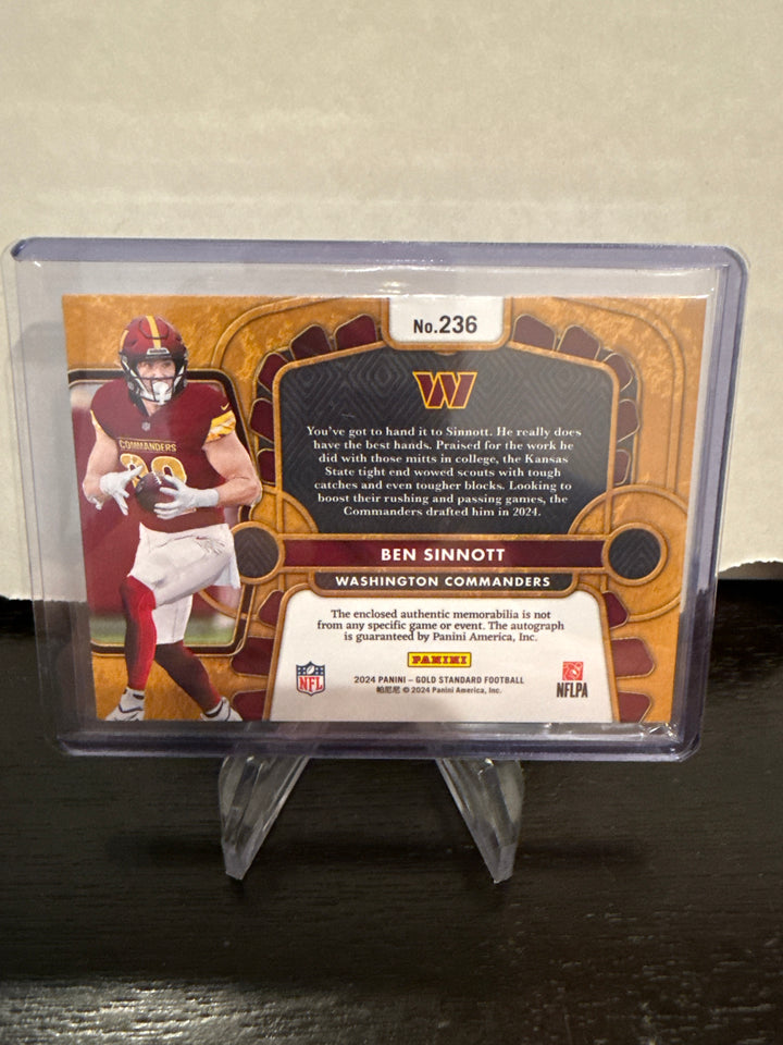 Ben Sinnott 2024 Panini Gold Standard Rookie Patch Auto, 05/24