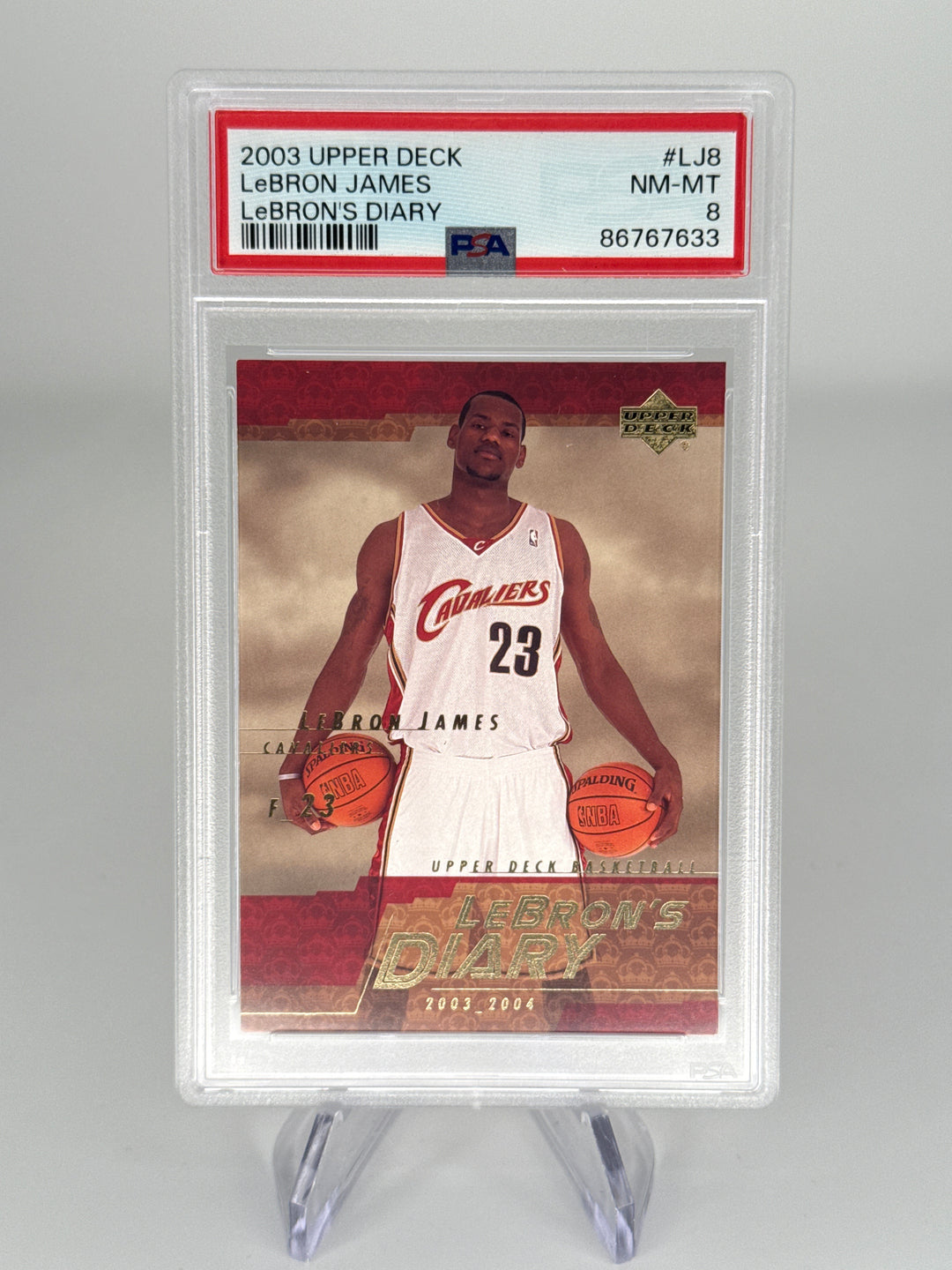 Lebron James 2003 Upper Deck Lebron's Diary, PSA 8