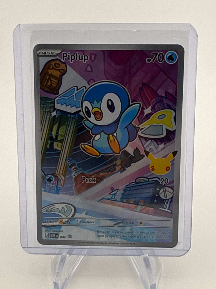 Pokemon TCG 2026 Piplup First Partner Full Art Black Star Promo, 042
