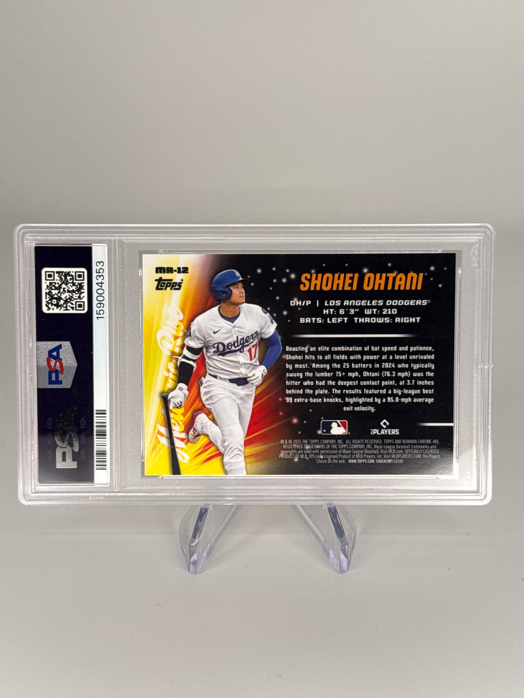 Shohei Ohtani 2025 Bowman Chrome Meteoric Rise, PSA 9 Mint
