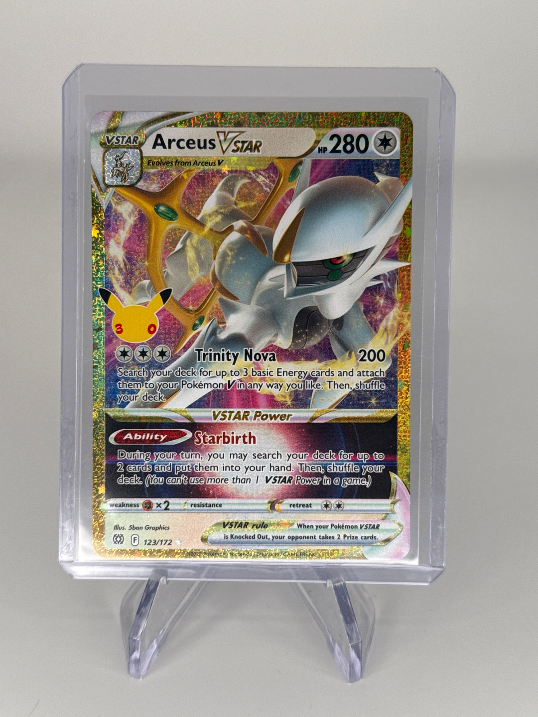 Pokemon TCG 2026 Arceus VStar 30th Anniversary Holo, 123/172