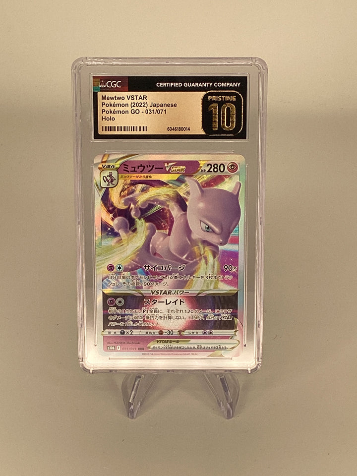 Pokemon TCG 2022 Japanese Mewtwo VSTAR Pokemon Go, 031/071, CGC Pristine 10