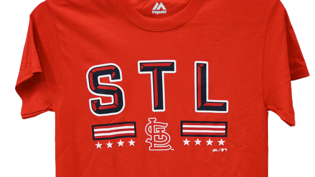 St. Louis Cardinal's Red Majestic STL T-Shirt