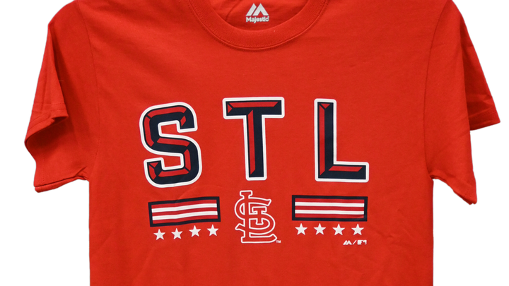 St. Louis Cardinal's Red Majestic STL T-Shirt