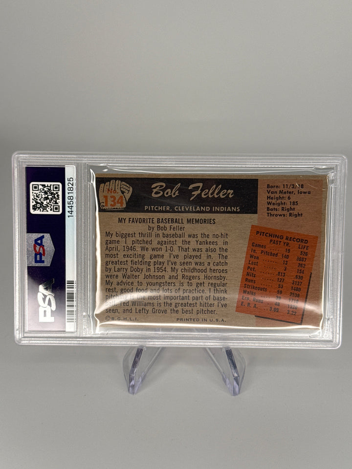 Bob Feller 1955 Bowman, PSA 3