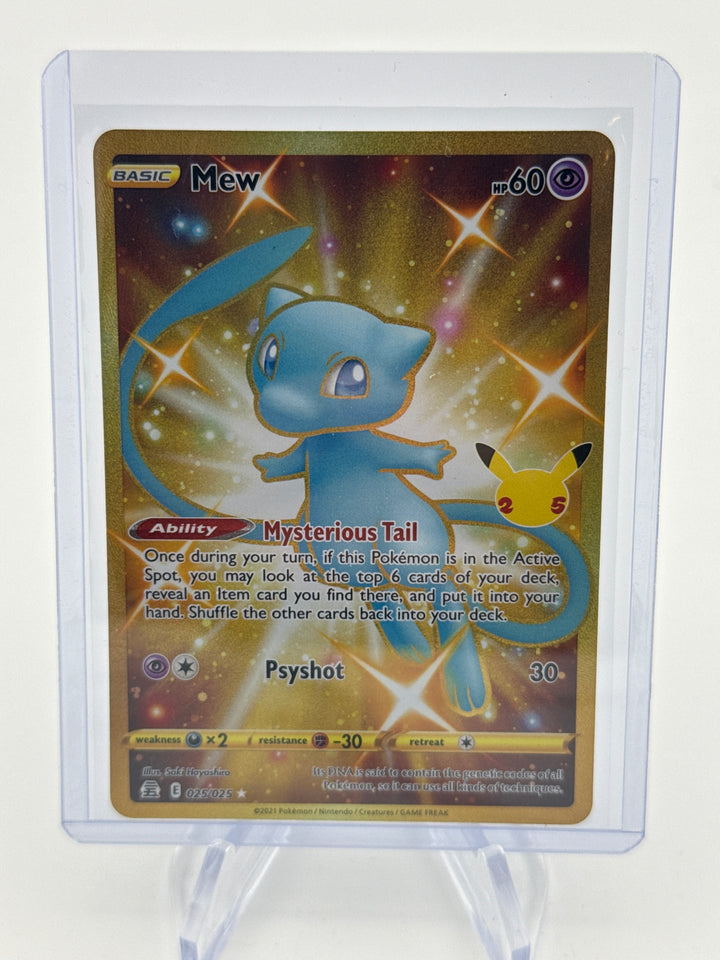 Pokémon TCG 2021 Mew Classic Collections Celebrations Gold Holo, 025/025