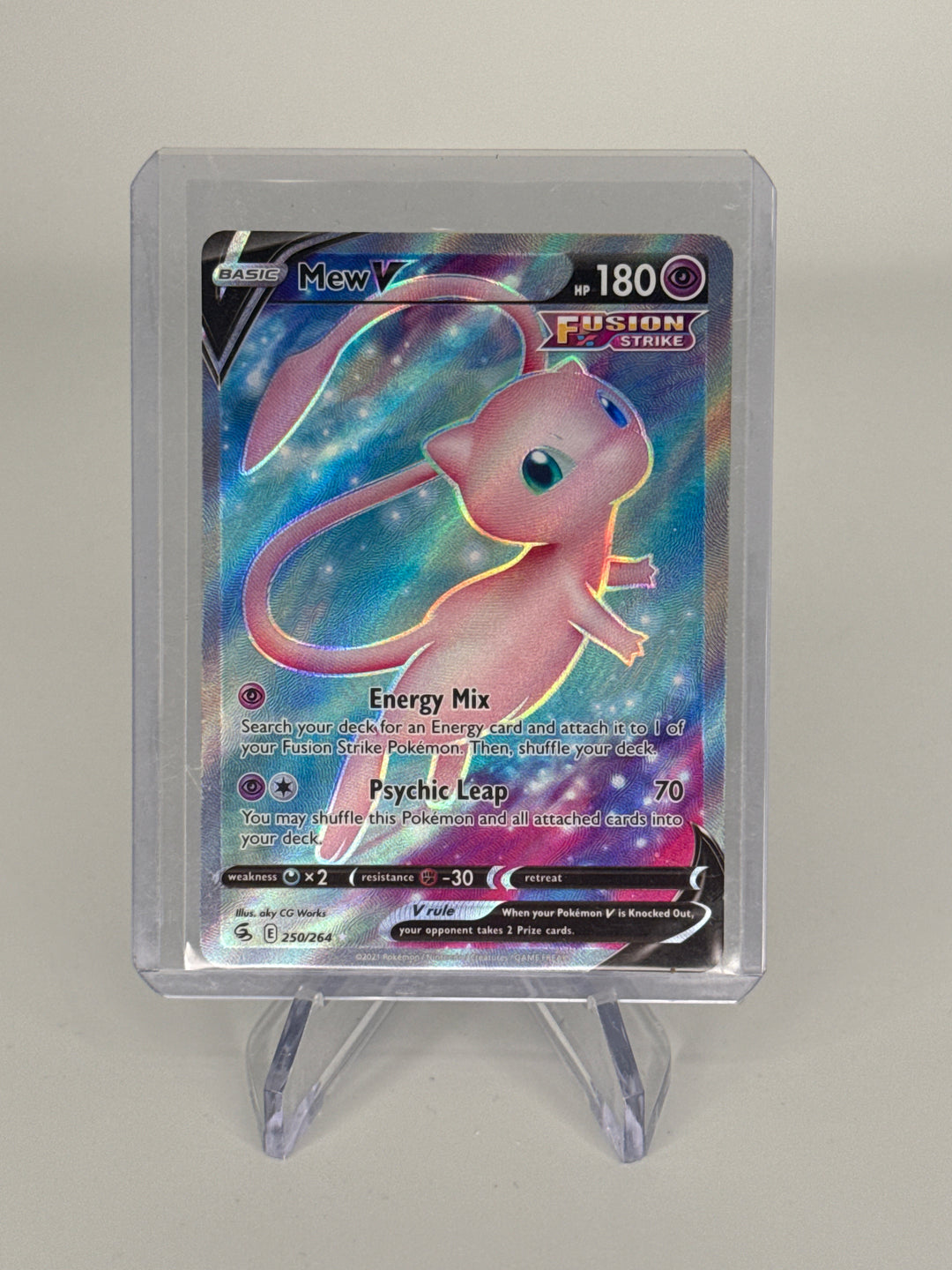 Pokemon TCG 2021 Mew V Fusion Strike Full Art, 250/264
