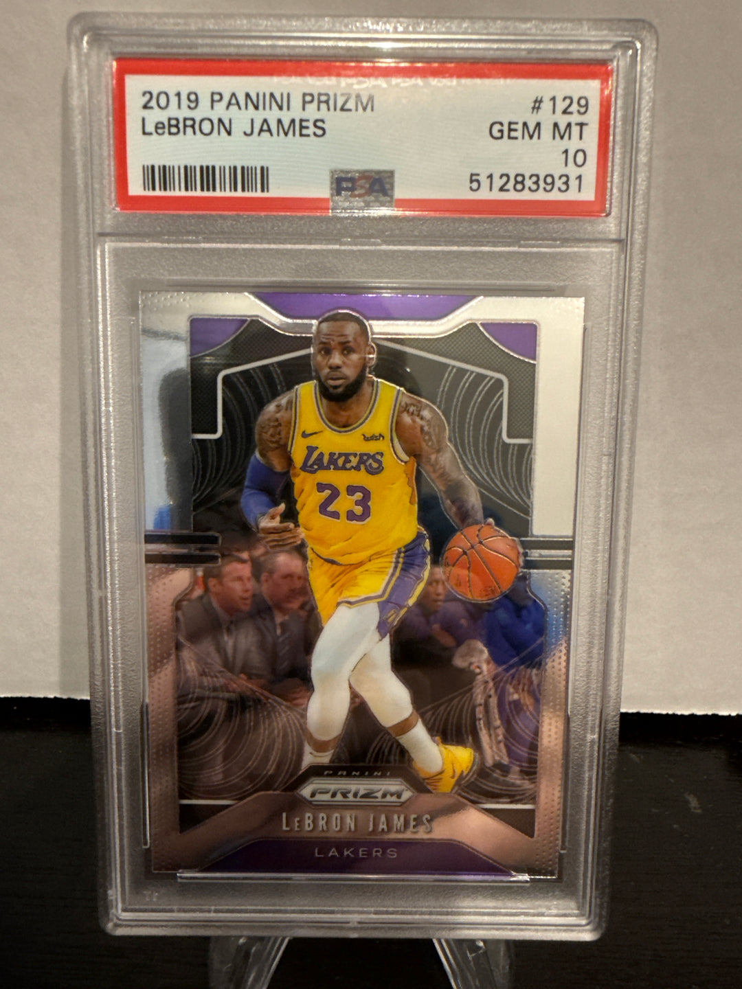 Lebron James 2019 Panini Prizm, PSA 10 Gem Mint