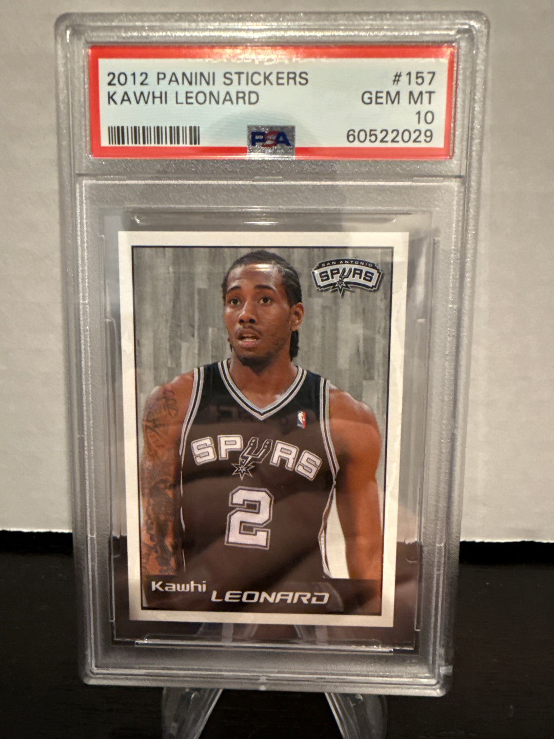Kawhi Leonard 2012 Panini Stickers, PSA 10 Gem Mint