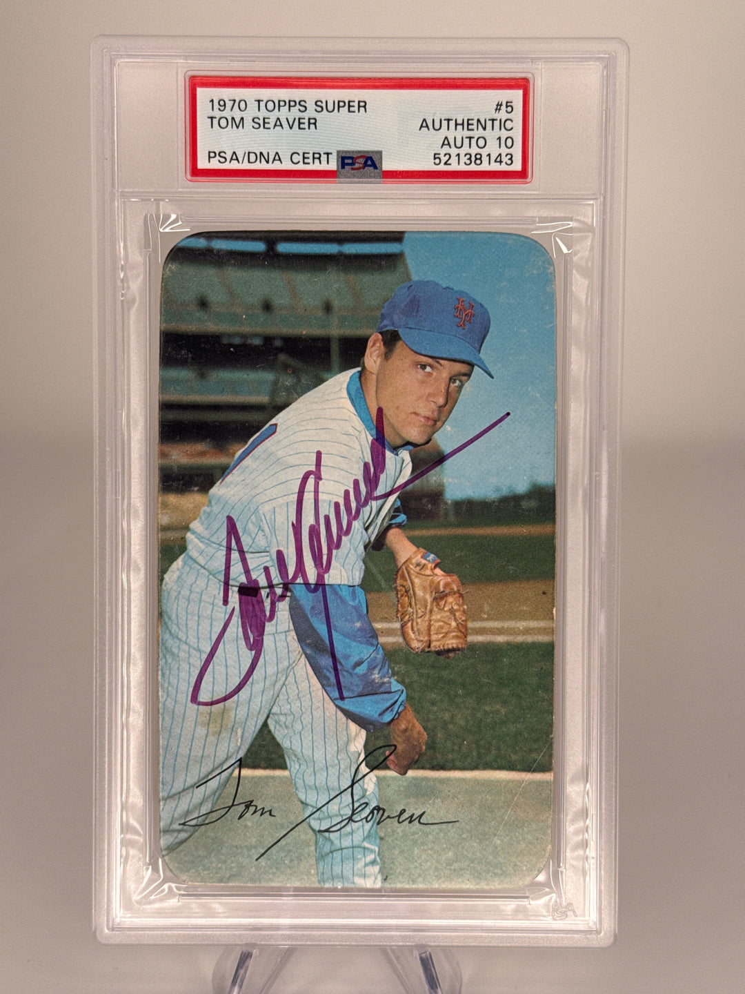 Tom Seaver 1970 Topps Super, PSA 10 Auto