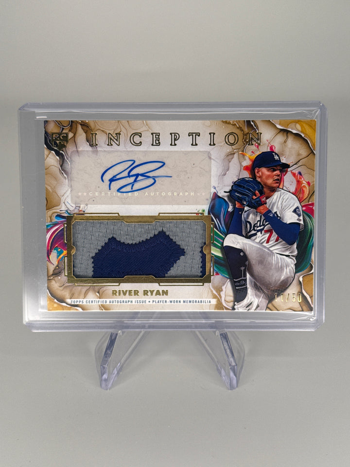 River Ryan 2025 Topps Inception Rookie Patch Auto Gold, 11/50