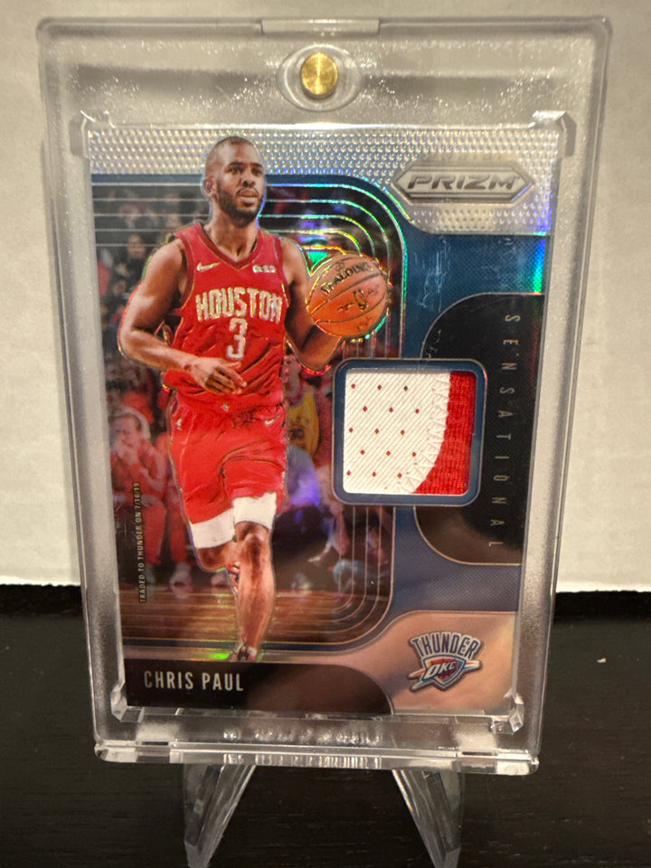 Chris Paul 2019 Panini Prizm Sensational Swatches Prime Game Worn Relic, 09/10