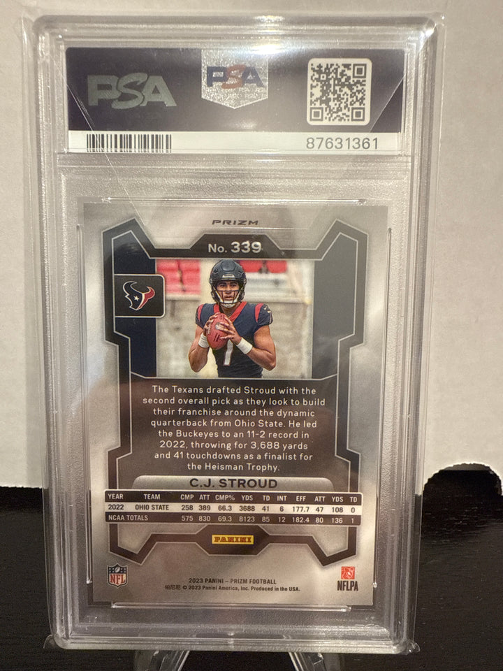 CJ Stroud 2023 Panini Prizm Lazer Rookie, PSA 10 Gem Mint