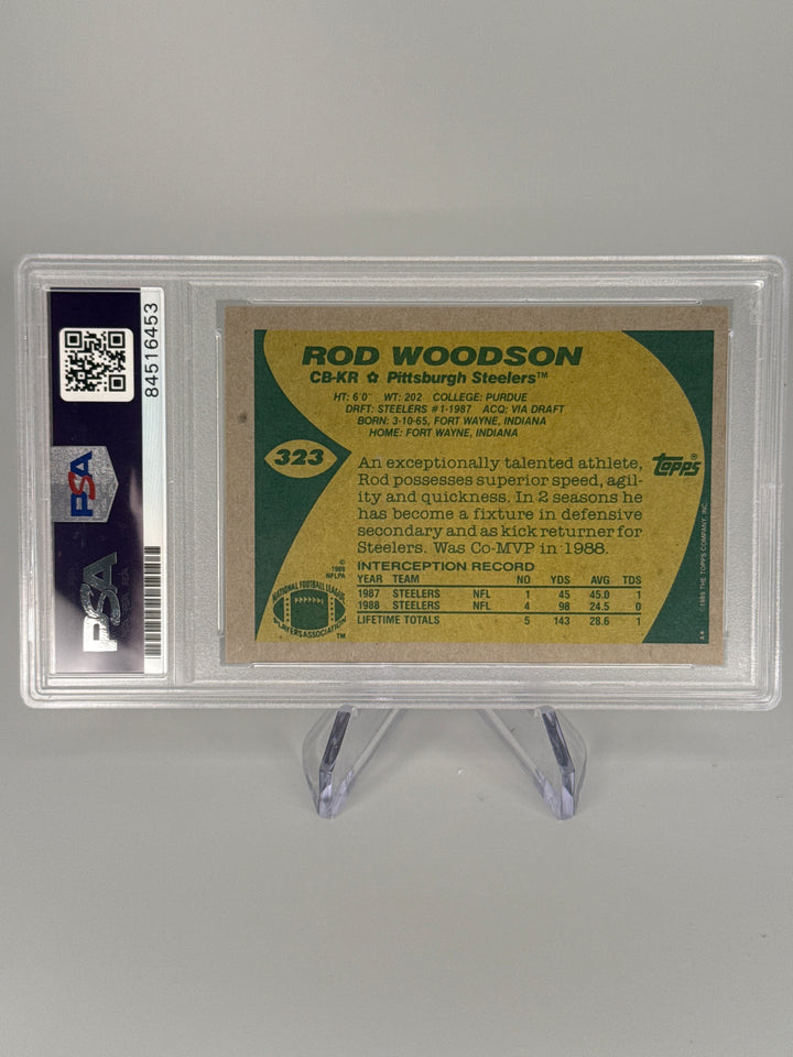 Rod Woodson 1989 Topps, PSA 10 Gem Mint, PSA Authentic Auto