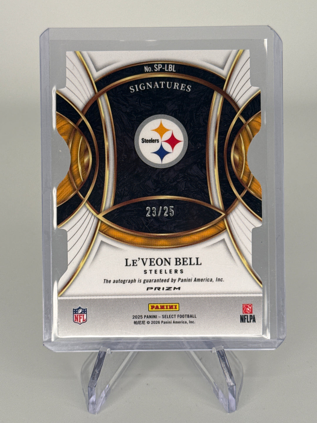 Le'veon Bell 2025 Panini Select Die Cut Tie Die Auto, 23/25
