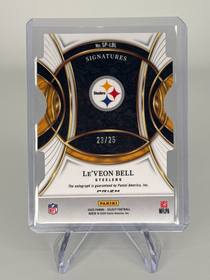 Le'veon Bell 2025 Panini Select Die Cut Tie Die Auto, 23/25