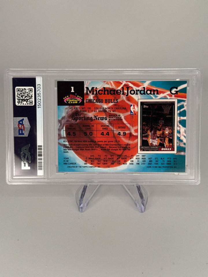 Michael Jordan 1992 Stadium Club, PSA 9 Mint