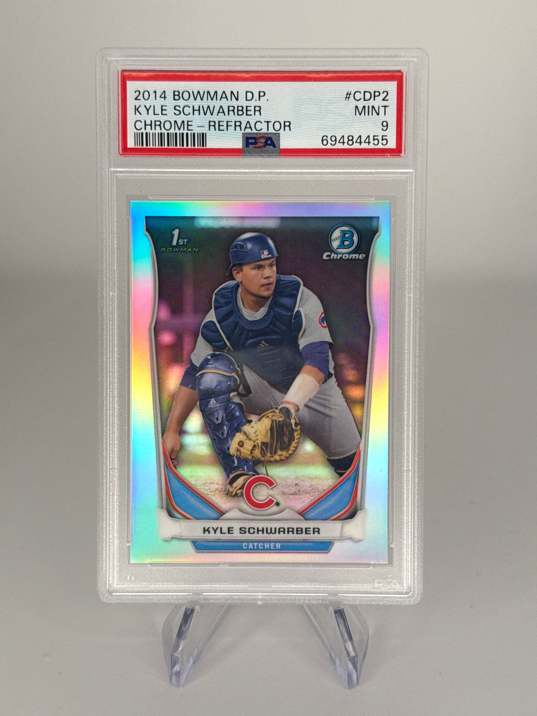 Kyle Schwarber 2014 Bowman Chrome 1st Refractor, PSA 9 Mint