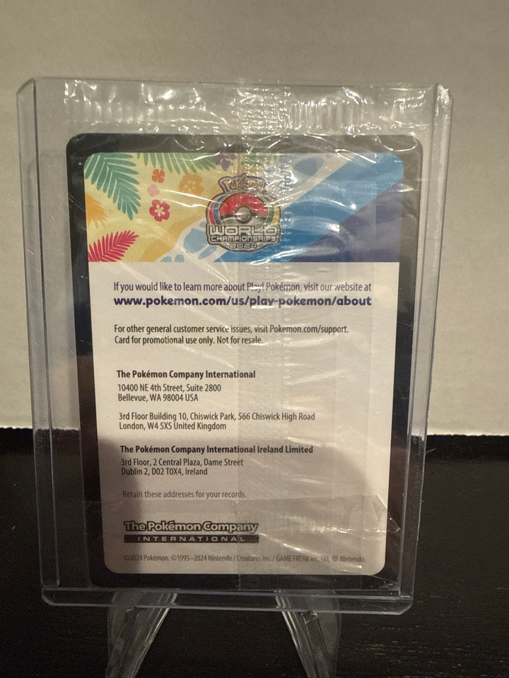 Pokemon TCG 2024 Pikachu 2024 World Championships Black Star Promo Sealed, 190