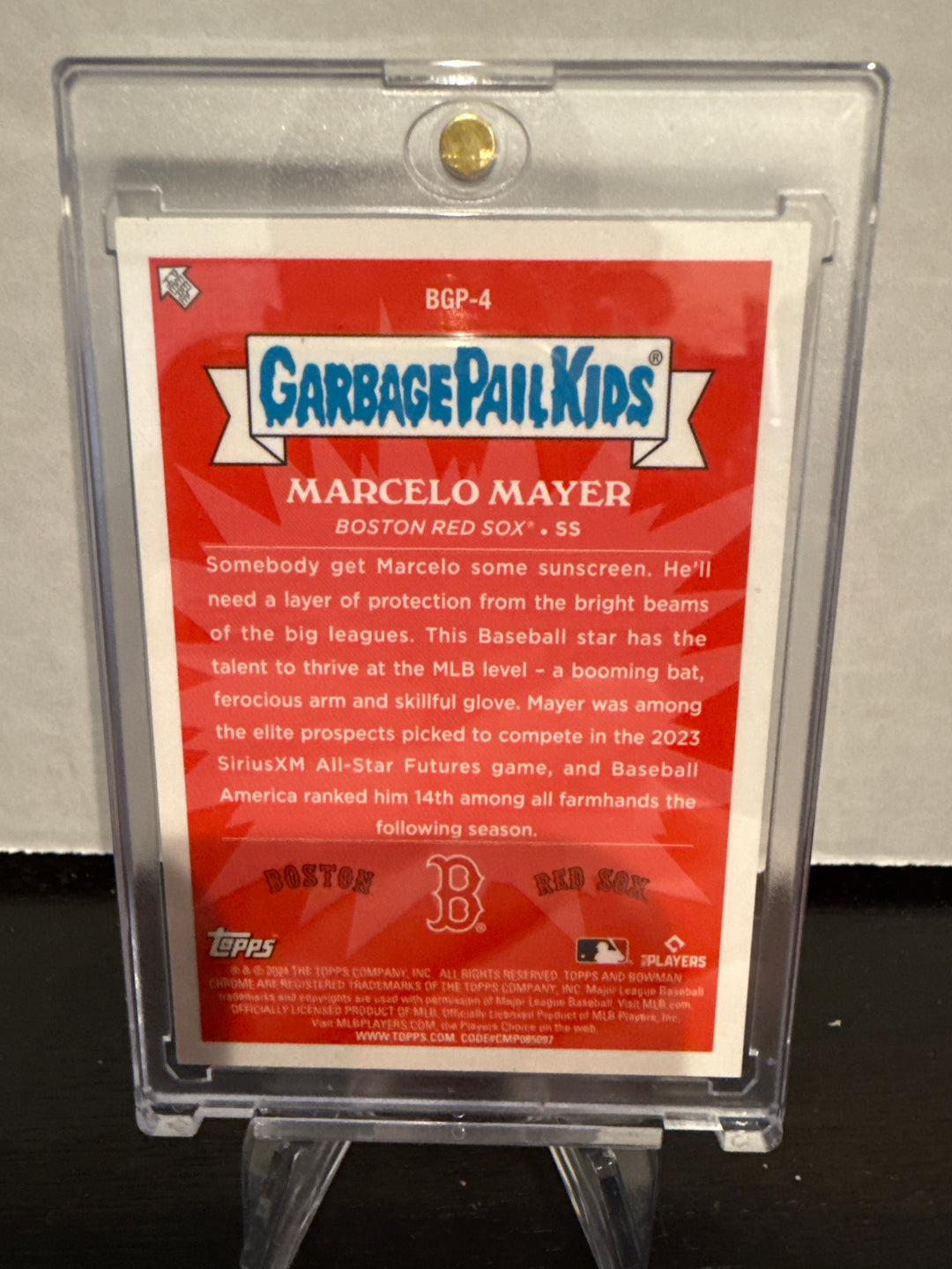 Marcelo Mayer 2024 Bowman Chrome Mega Box Sunny Marcelo Garbage Pail Kids SSP Case Hit Rookie