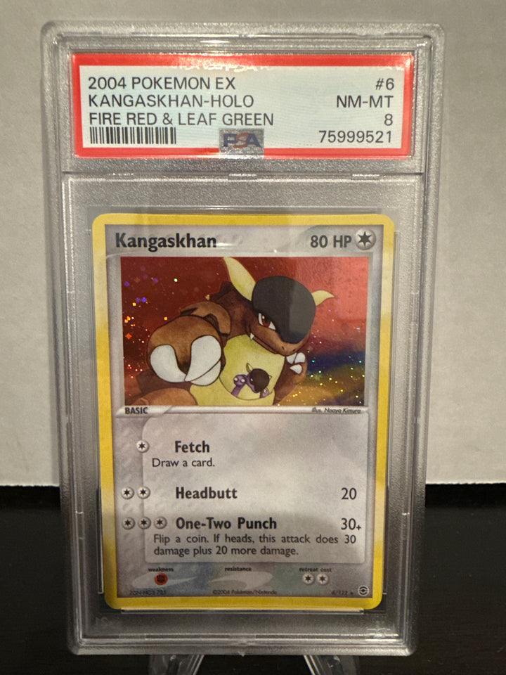 Pokemon TCG 2004 Kangaskhan Fire Red & Leaf Green Holo, 6/112, PSA 8