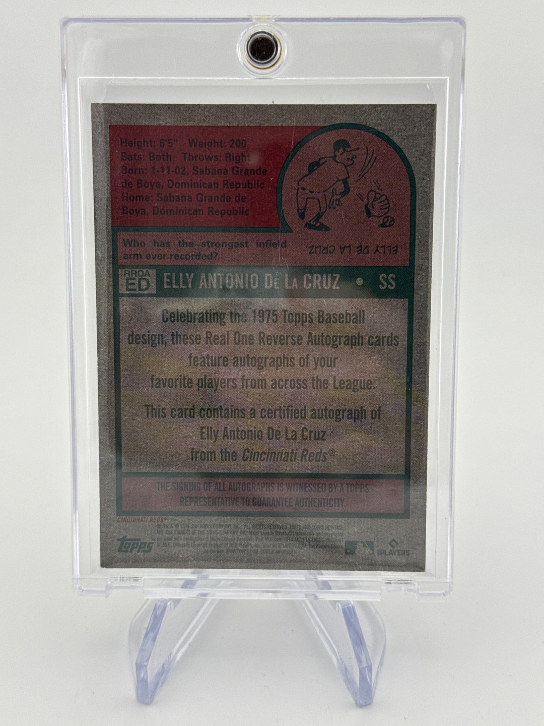 Elly De La Cruz 2024 Topps Heritage Real One Rookie Auto