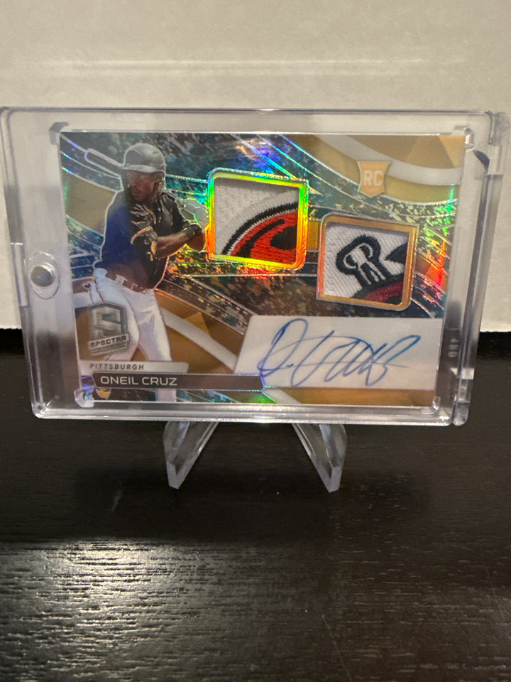 Oneil Cruz 2022 Panin Spectra Rookie Dual Patch Auto, 4/8