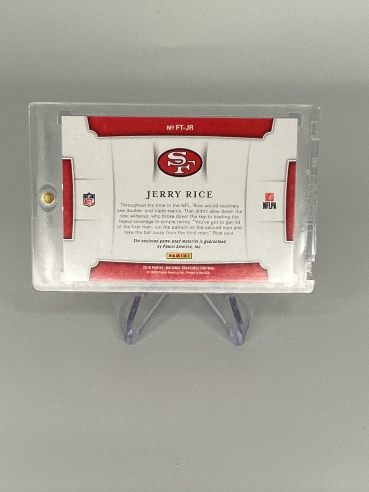 Jerry Rice 2018 Panini National Treasures Franchise Treasures Relic, 08/10