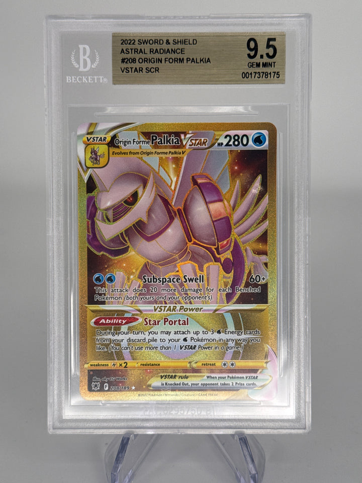 Pokemon TCG 2022 Origin Forme Palkia VStar Astrail Radiance Secret Rare, 208/189, BGS 9.5 Gem Mint
