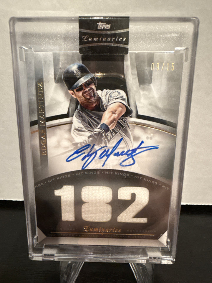 Edgar Martinez 2021 Topps Luminaries Hit Kings Auto Relic, 09/15