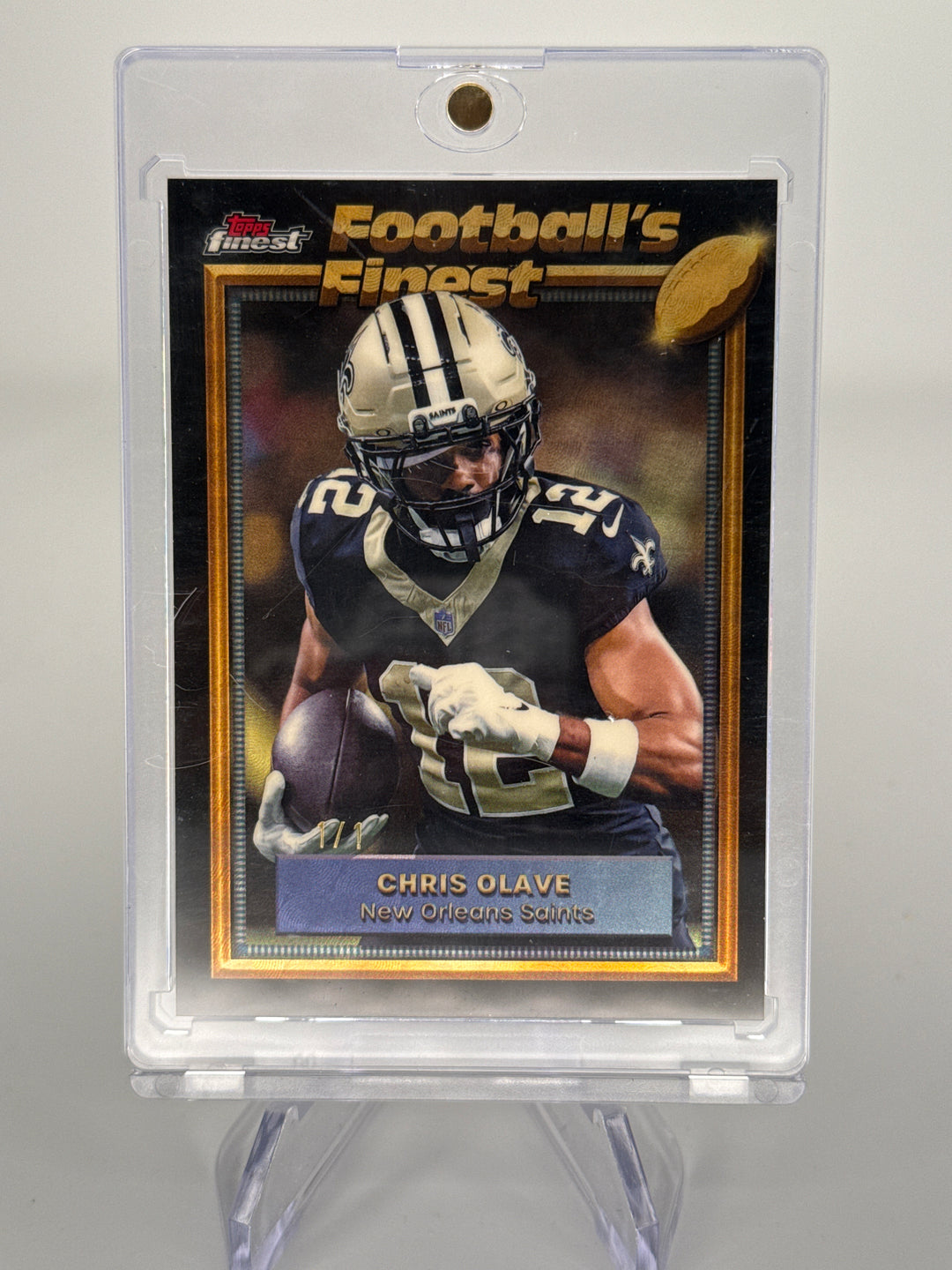 Chris Olave 2025 Topps Finest Football's Finest 1/1 Superfractor